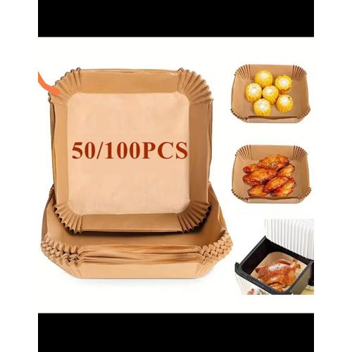 product_image_name-Generic-Air fryer disposable paper liner,non_stick  Oil proof parchment mat for cooking microwave oven sheets special baking-3