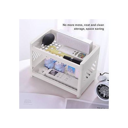 product_image_name-Generic-24x15x18cm Plastic Detachable 2 layer desktop organizer tray-3