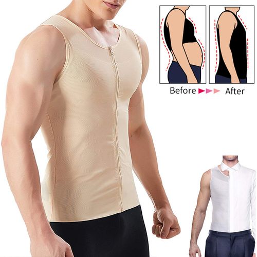 Rear and Hip Padded Brief. Men Compression Shirts, Girdles, Chest