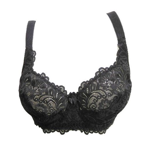 product_image_name-Fashion-Beautiful Black Soft Lace Underwired Push-up Bra - With Plus Sizes-4