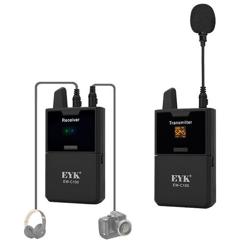 3.5mm UHF Lavalier Lapel Wireless Microphone Real Time Recording