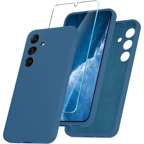 product_image_name-Generic-Shockproof silicone Case/cover Microfiber Lining cover for samsung Galaxy S24 with 1 Display Protector-1