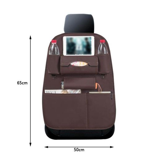 Generic Multifunctional Universal PU Leather Car Seat Back Organizer Bag Storage  Auto Accessoires For Car Travel Standard Payment @ Best Price Online