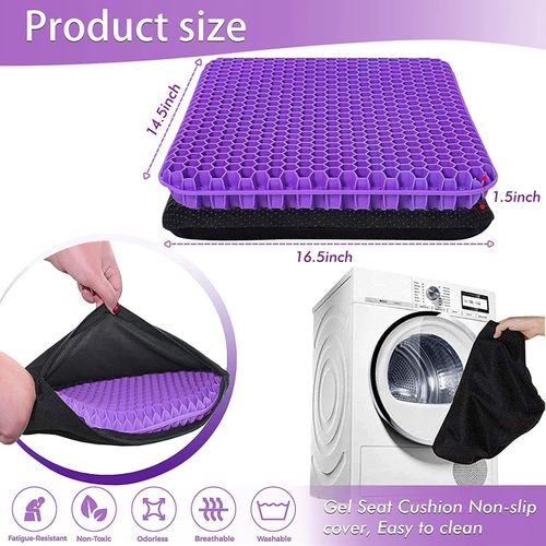 Breathable Honeycomb Purple Gel Seat Cushion for Long Sitting, Tailbon