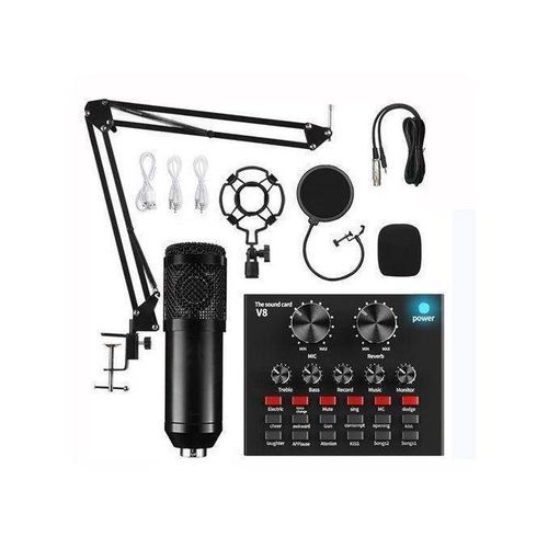 product_image_name-Generic-Microphone With V8 Sound Card BM800 Kit, Condenser Stand-1