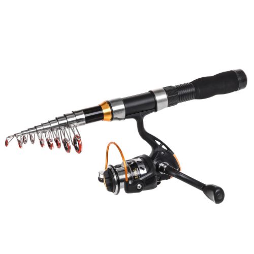 Generic Portable Fishing Rod And Reel Combo Telescopic Fishing Rod