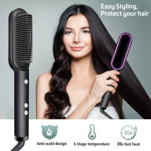 product_image_name-Generic-Hair Straightener, Hot Comb. Anti Scalding Curler Electric Iron Brush-1