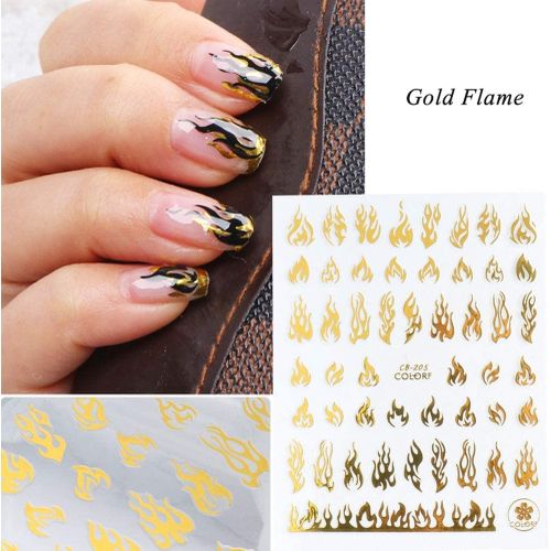 Pink Flame Hot Girl Handmade Wearing Nails Fake Nail Stickers Nail Art  Finished Fluid Magic Mirror Love Girl Heart Manicure