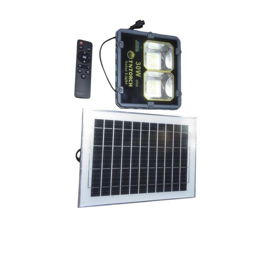 product_image_name-Generic-New Model High Quality 30W Bright Floodlights with Solar Panel and Remote Control -1