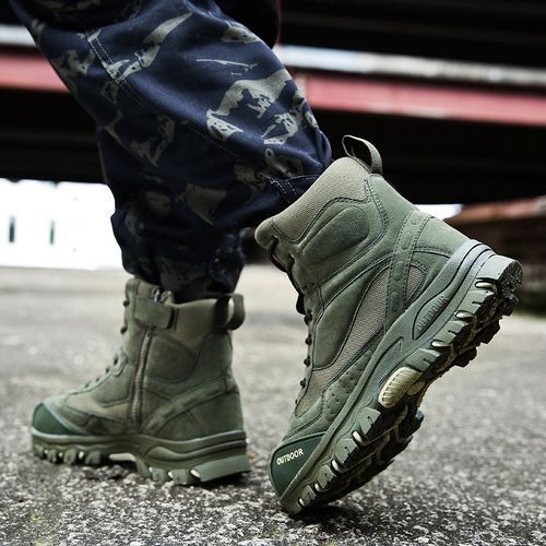 Fashion Winter Men s High Quality Brand Military Leather Boots