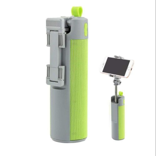 product_image_name-Generic-GREEN Multi Functional Wireless Speaker With Selfie Stick , Power Bank, Flashlight High Quality Speaker-RED-3