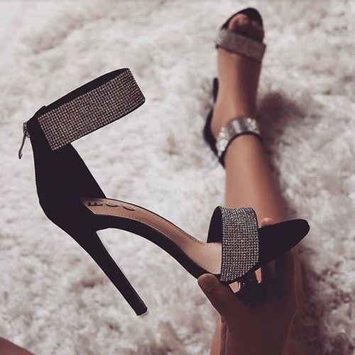 Cross Strap Heels Sandals | Wedding Shoes | High Heels | Women's Sandals -  Crystal Cross - Aliexpress