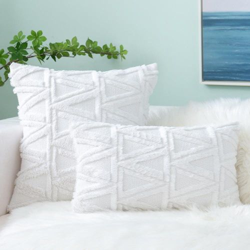 Ornament cushion cover 45 x 45 cm White Deco Cuddly Ornament