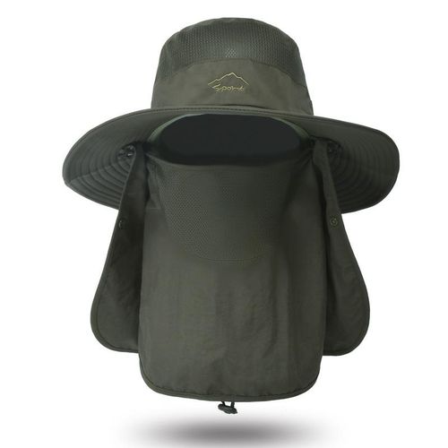 Generic Fishing Hat for Men & Women, Outdoor UV Sun Protection Wide Brim  Hat with Face Cover & Neck Flap @ Best Price Online