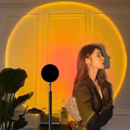 product_image_name-Generic-Sunset Lamp Projection, 16 Colors Sunset Lamp Multiple Colors with Remote Control, 360 Degree Rotation -3