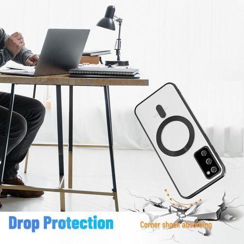 product_image_name-Generic-Black Luxury Electroplate Magnetic Charging Clear/Transparent Phone Case Cover for Samsung Galaxy S20+ (S20 Plus)-3