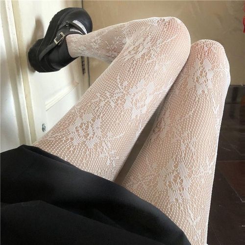 Gothic Lolita Hollowed Out Mesh Stockings Women Leggings Bottomed