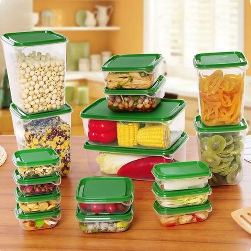 product_image_name-Generic-17Pcs Stackable Food Storage Containers with Lids for Food Preparation or Storage-2