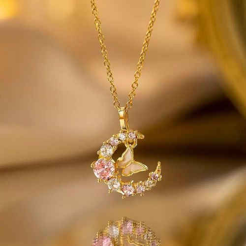 product_image_name-Fashion-Crescent Moon Necklace  -1