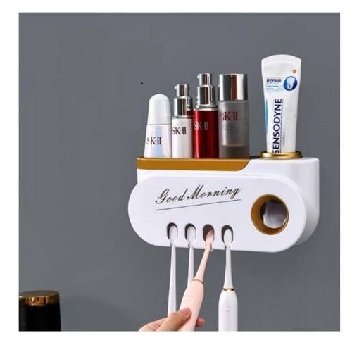 product_image_name-Generic-2 In 1 Good Morning Toothbrush Holder &Toothpaste Dispenser-1
