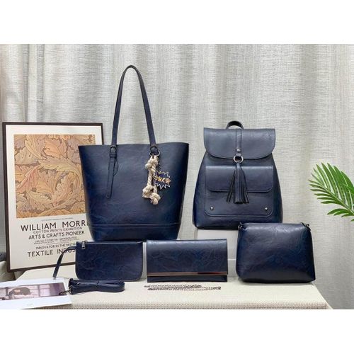 Ladies navy leather handbags best sale