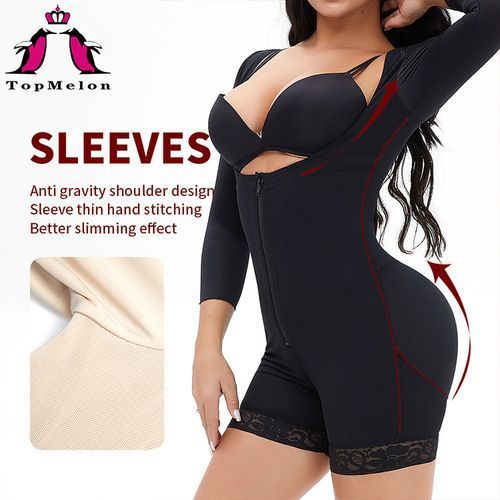 Fashion Long Sleeve Adjustable Sling Breasted Zipper Waist And Abdominal  Body Shaper-black @ Best Price Online