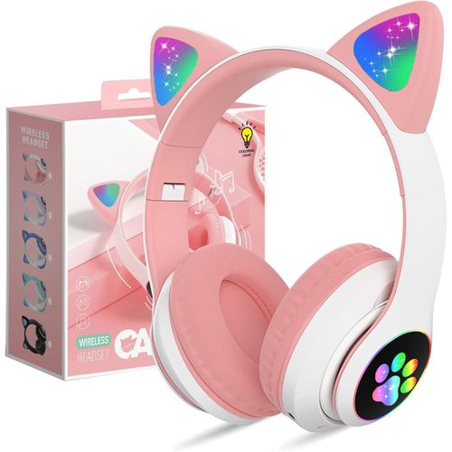 product_image_name-Generic-New Bluetooth Headset Cartoon Luminous Cat Ears Headset Bluetooth-2