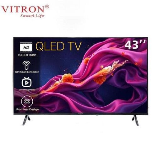 product_image_name-Vitron-HTC4300QFS 43 inch QLED TV Frameless Bluetooth Enabled Full HD Smart Android & Digital TV Television Inbuilt Decoder, Wi-Fi connectivity, Netflix Youtube App Store (1 Year Warranty)+ FREE TV GUARD+ WALL BRACKET-2