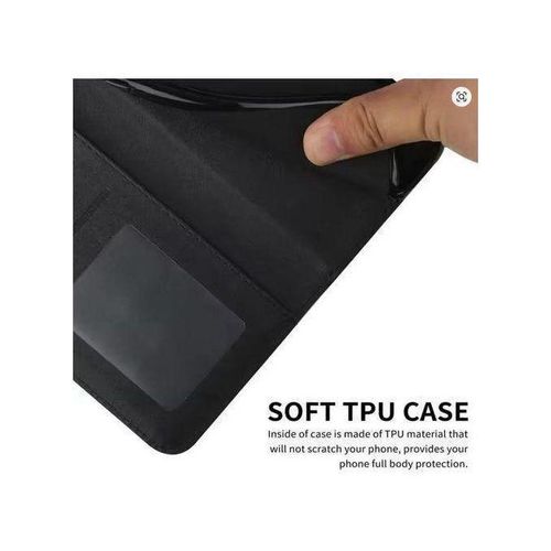 product_image_name-Generic-Richboss Premium Flip Wallet Leather Case for OPPO A77 Stylish Book Cover with Card Slots and Full Protective Design - Classic Black Leather-3