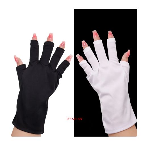 Anti-UV Nail Art Glove Open Fingered Glove UV Radiation Protection