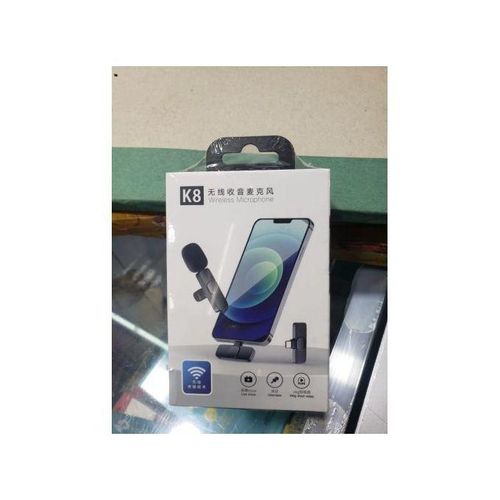 product_image_name-Generic-K8 Wireless Microphone – Lightweight & Compact Clip-On Lavalier Mic For Mobile Content Creation & Social Media-1