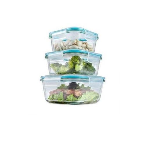 product_image_name-Generic-3in1 Glass Preservation Bowls With Airtight Silicone Covers Food Storage Set 380ml 520ml 800ml for Kitchen Meal Prep Fresh Keeping Containers-1