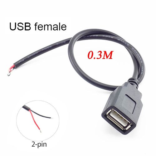 USB 2.0 Cable Double USB Male to Female to USB 2 Male Power Extension Cable  Y Type Charging Cord 0.3m