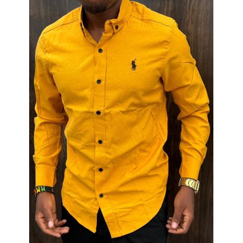Fashion Design Fashion Design Men's Slim Fit Long Sleeve Shirt - Mustard  Yellow - Cotton - Sizes M-XXXL @ Best Price Online | Jumia Kenya