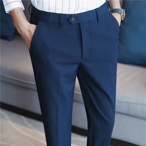 Fashion Official Trouser Pant -Navy Blue-Slim Fit Office Wear Men ...