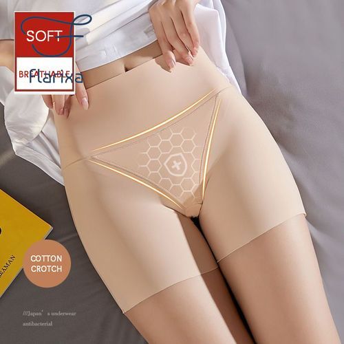 Flarixa Ultra Thin Ice Silk Safety Shorts Women High Waist Shaping