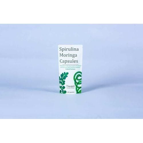 product_image_name-Tiwani Spirulina-Spirulina Moringa Capsules 100Caps-1