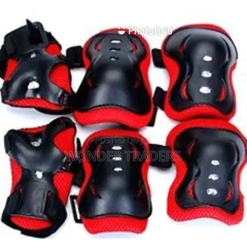 product_image_name-Generic-Red 6pcs Elbow, Knee and Hand Caps Full Protection Skating Protective Guards-1