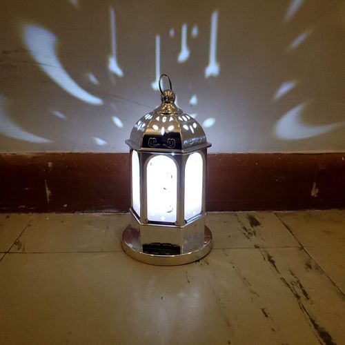product_image_name-Generic-Elegant Hexagonal Silver LED Ramadan Lantern-1