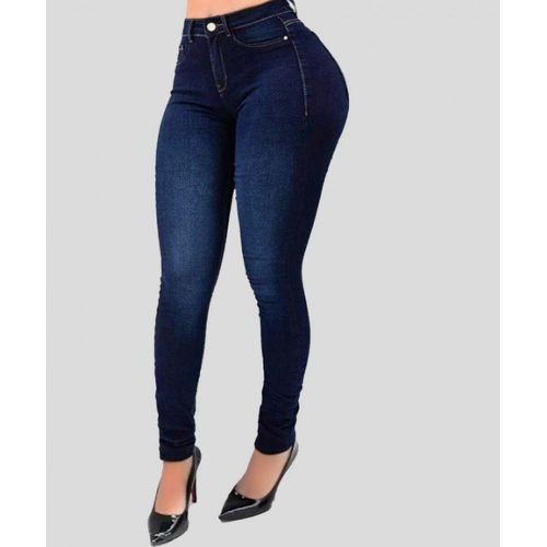 Fashion (Dark Blue)Womens Stretchy High Waisted Jeans Big Hips