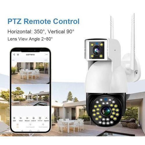 Intelligence 4MP Dual Lens/Dual Screen 4G SIm AI Human Camera Security ...