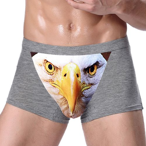 Fashion 1 PCS Brand 3D Eagle/Wolf Boxer Shorts U Pouch Underwear