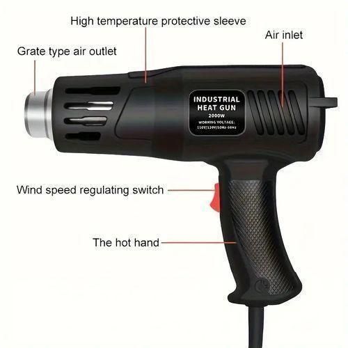 product_image_name-Generic-J12 Portable Heat Gun, 2000W, Electric Hand Tool, Fast Heating Element-7