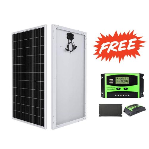product_image_name-Powermate-500 W Solar Panel All Weather Solar Panel + Free 10A Solar Charge Controller -1