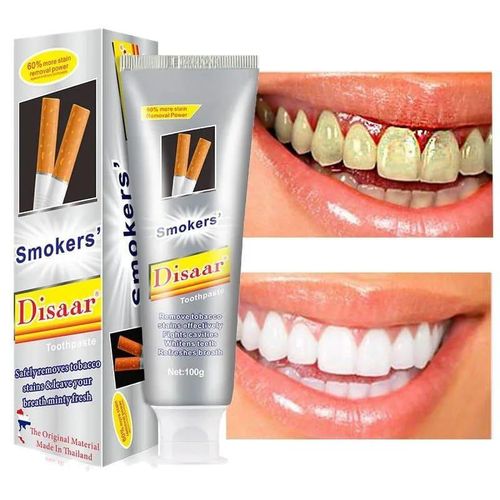 tobacco paste for teeth Disaar Smokers Toothpaste Removes Tobacco Stains Fresh