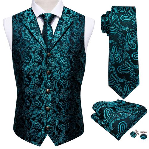 Trendy Turquoise, Blue green Men's Suit