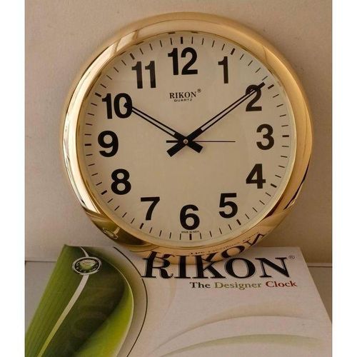 product_image_name-Rikon-QUARTZ WALL CLOCK MODEL 2951 GOLD - 34CM diametre-1