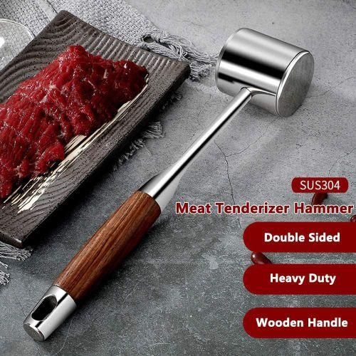 Large Double Sided Meat Tenderizer Mallet Tool with A Non Stick