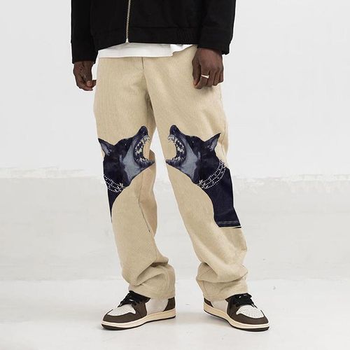 Mens Pants Fashion Streetwear Men Spring Casual Mid Waist Long