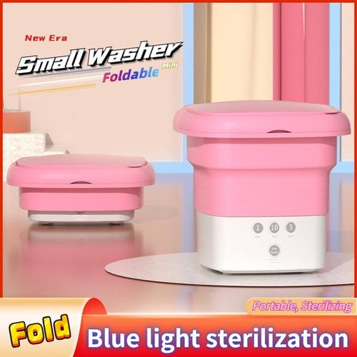 Home Small Folding Washing Machine Student Dormitory Underwear Socks Mini  Cleaning Machine Portable Laundry Bucket